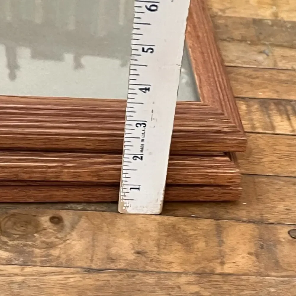 Rustic Wooden Rectangle Picture Frames Set of 3 8 x 11 in Classic Wood Grain